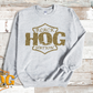 Glitter Original Black Hog Nation Logo Crew Neck Sweater