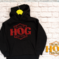 Glitter Original Black Hog Nation Logo Hoodie