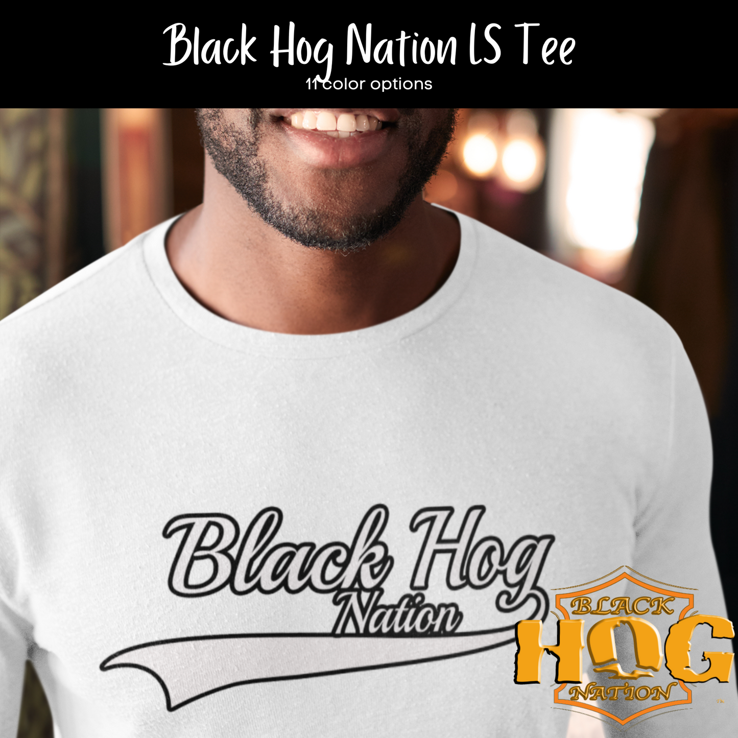 Black Hog Nation Tee Long Sleeve