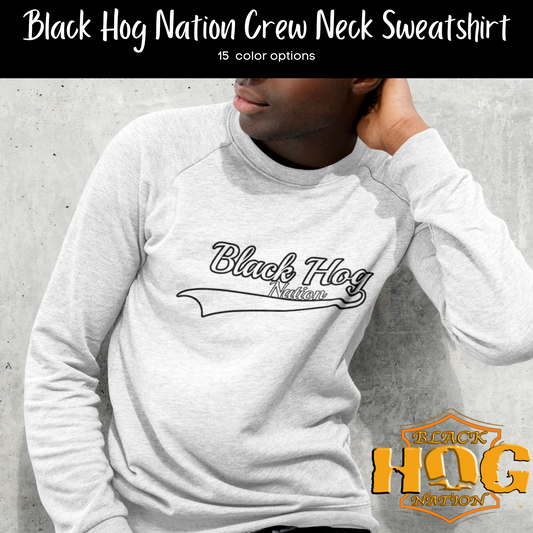 Black Hog Nation Logo Crew Neck Sweater