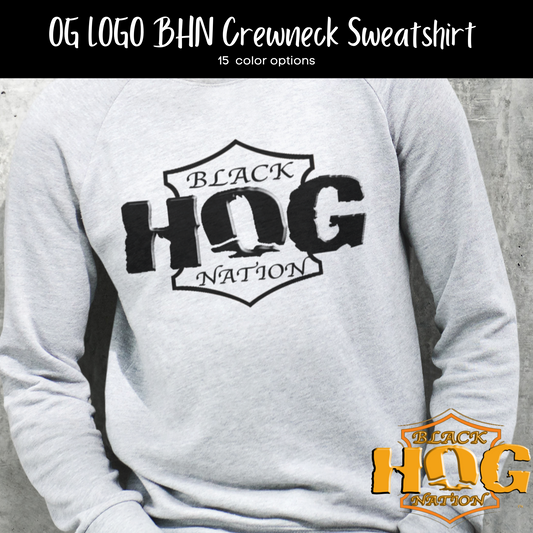 Original Black Hog Nation Logo Crew Neck Sweater